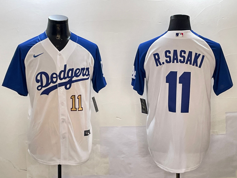 Men Los Angeles Dodgers #11 R Sasaki white 2025 MLB nike jersey style 12->los angeles dodgers->MLB Jersey